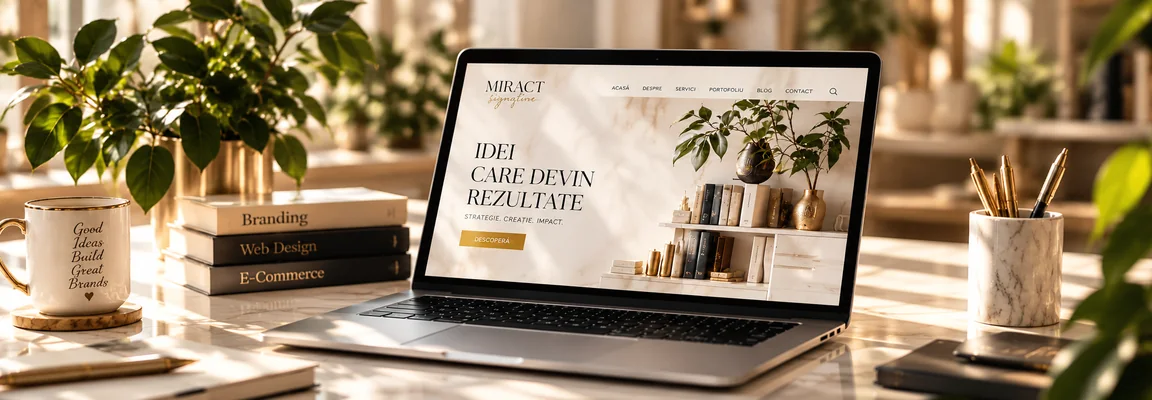 Website MIRACT pe laptop